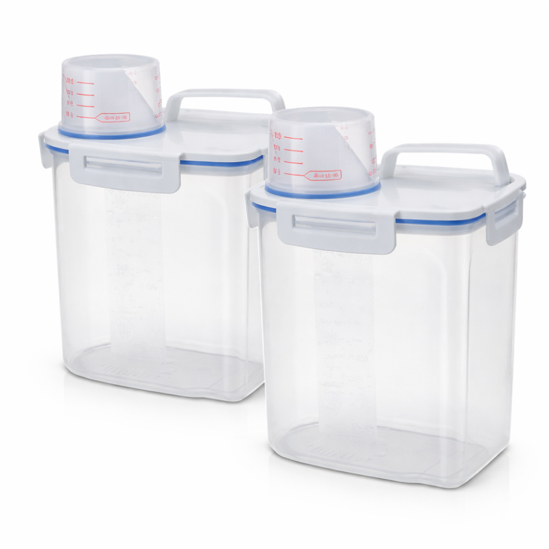 Kit 2 Potes Herméticos 1,5L com Medidor